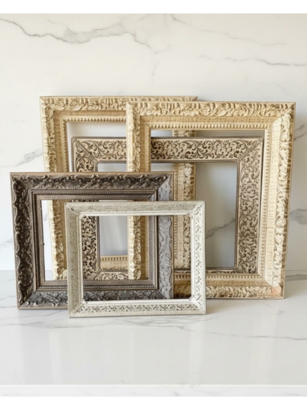 Set/5 Antique Picture Frames Collage